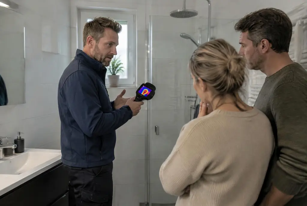 Lekdetectie Renkum – specialist legt bevindingen uit aan bewoner