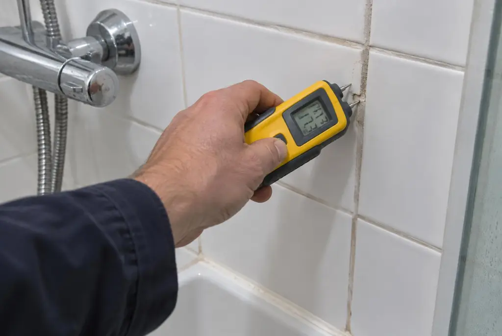 Lekdetectie Renkum – vochtmeter op badkamertegels bij de douche
